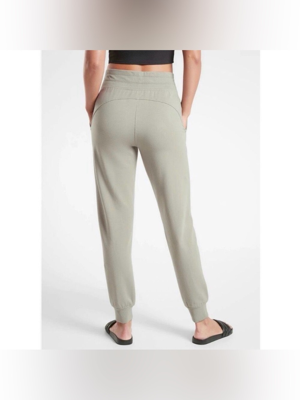 Athleta Light Green Comfy Soft Balance Joggers size Large - Picture 3 of 9
